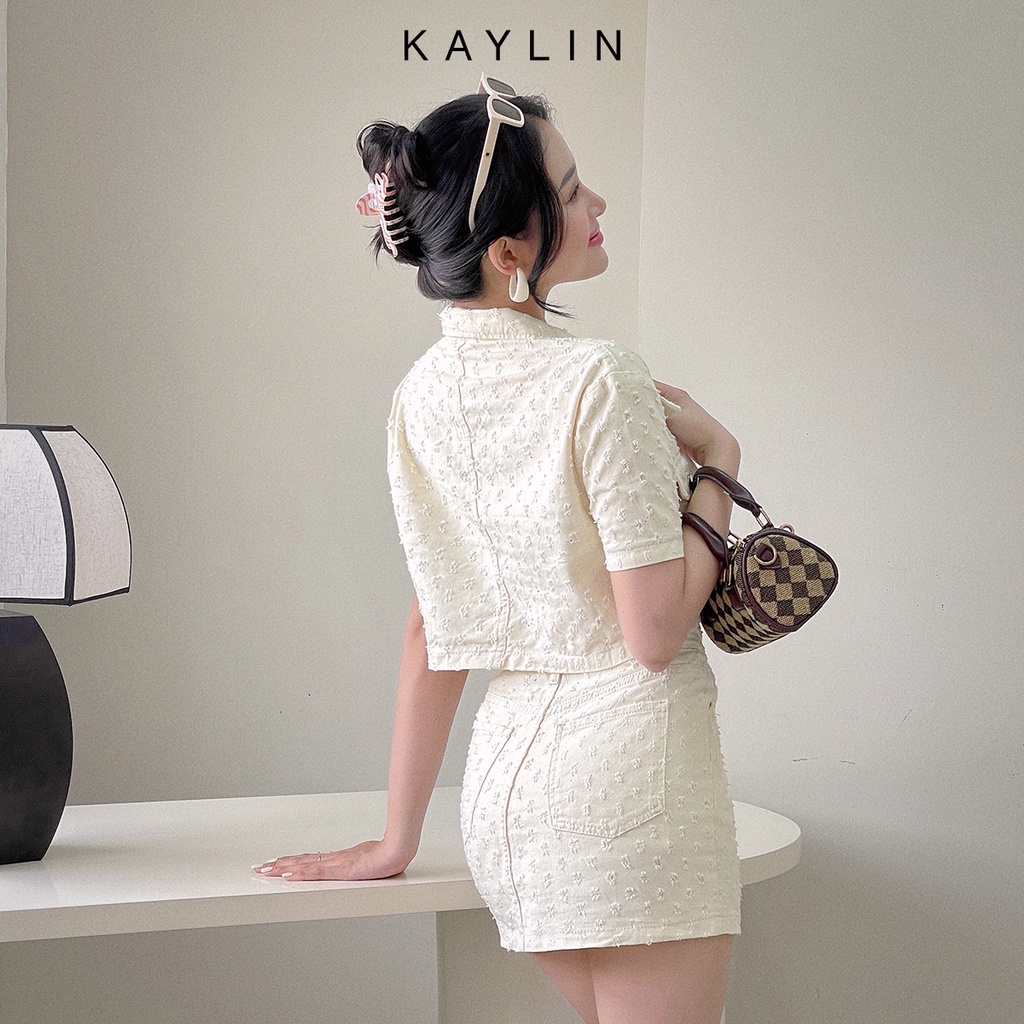 Set bộ áo và váy jean xù phong cách KAYLIN - N1745