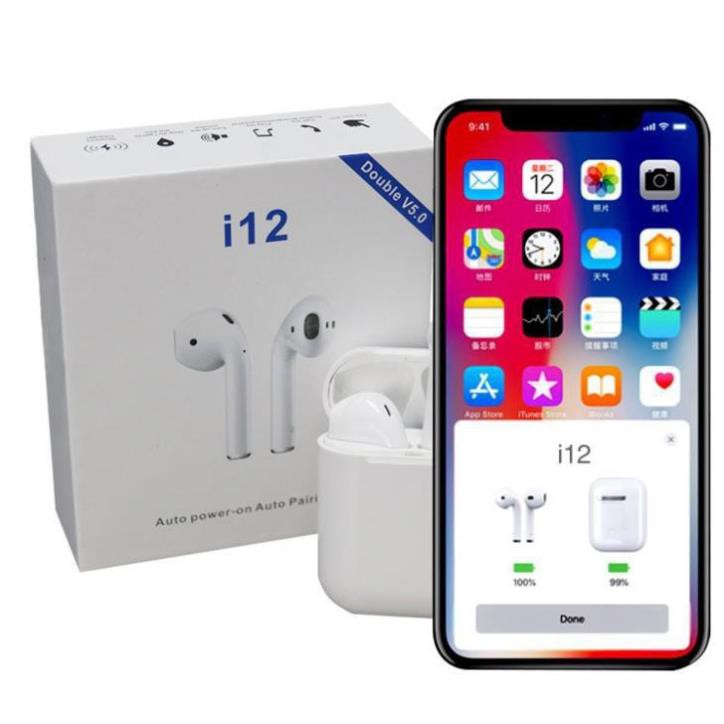 Tai nghe không dây - Tai Nghe bluetooth  Airpods TWS i12 thế hệ mới -  Kết nối không dây- Dùng nhiều dòng điện thoại | BigBuy360 - bigbuy360.vn