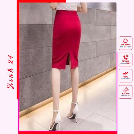 Chân Váy Bút Chì Công Sở xẻ sau dáng dài qua gối | BigBuy360 - bigbuy360.vn