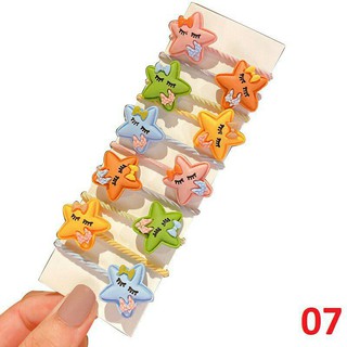 Set 10 Dây cột tóc hoạt hình dễ thương cho bé