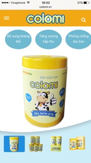 Sữa non colomi ( 51% sữa non )