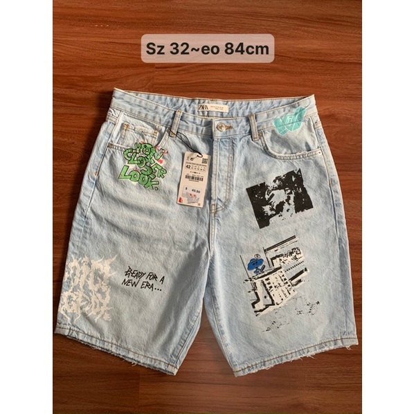 QUẦN SHORT JEANS NAM ZARA SIZE 32