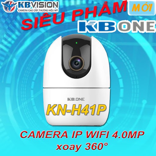 Camera IP không dây hồng ngoại 4.0 Megapixel KBVISION KBONE KN-H41P Xoay 360, đàm thoại 2 chiều, báo động bảo hành 2 năm | BigBuy360 - bigbuy360.vn