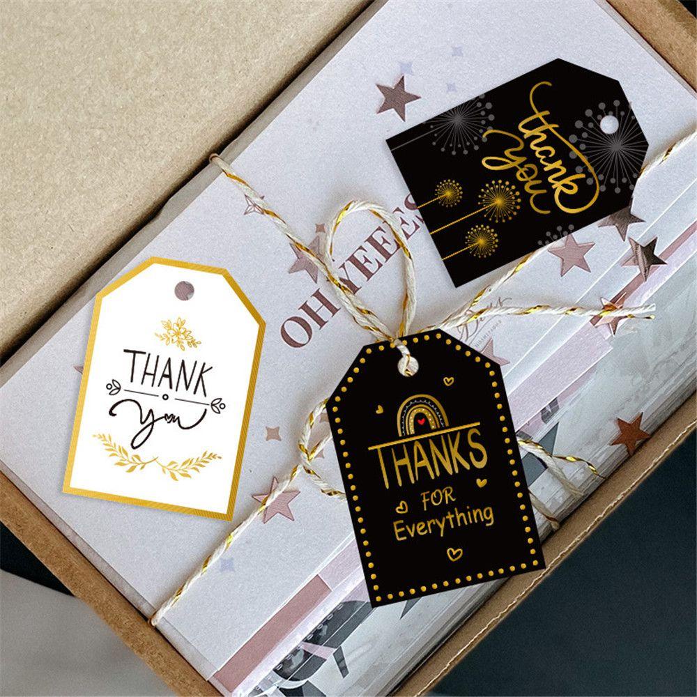 CONOPERY Nhãn Giấy Kraft In Chữ Thank You Dùng Trang Trí Tiệc Cưới DIY
