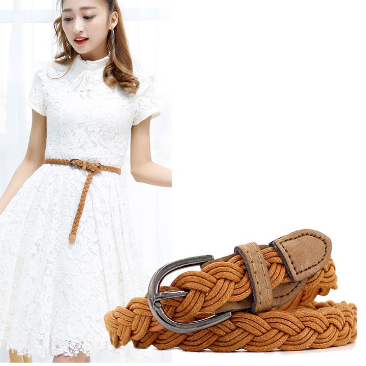 Thắt lưng dây kết khóa kim