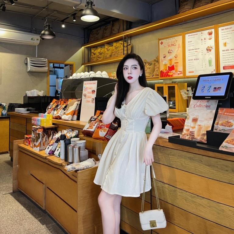 VÁY THÔ TAY BỒNG 2 LỚP SIÊU XINH