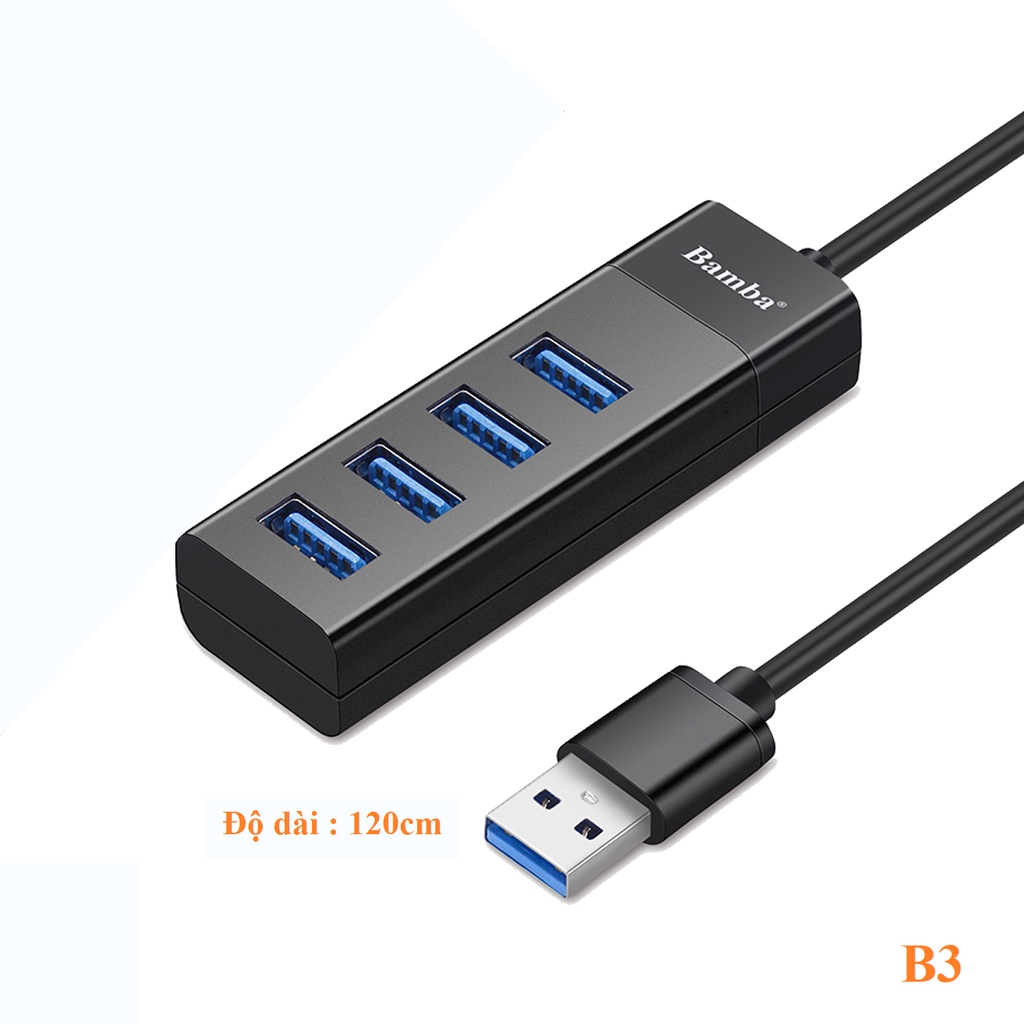 Hup USB 4Port với cổng USB 3.0 dây dài 1.2 mét