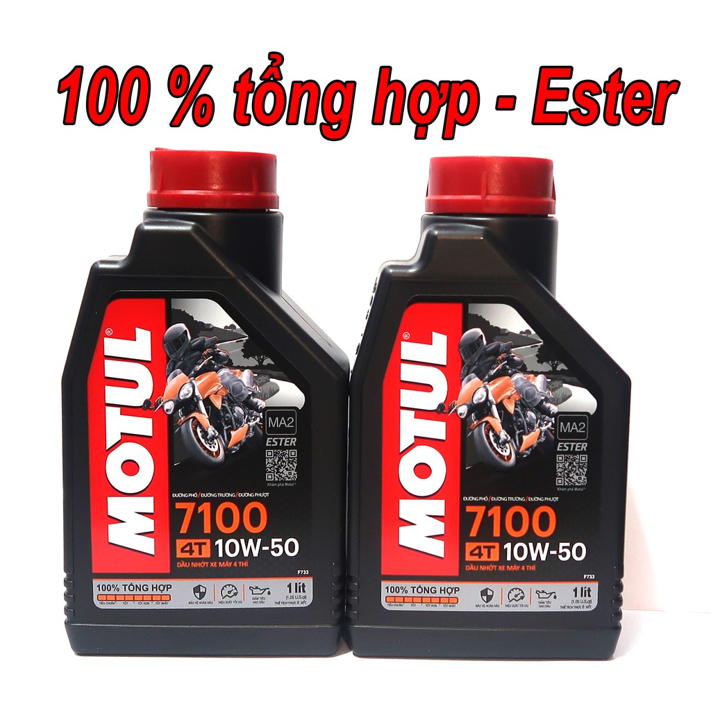 2 Chai Nhớt Motul 7100 10W50 Cho Xe Côn Tay Cao Cấp