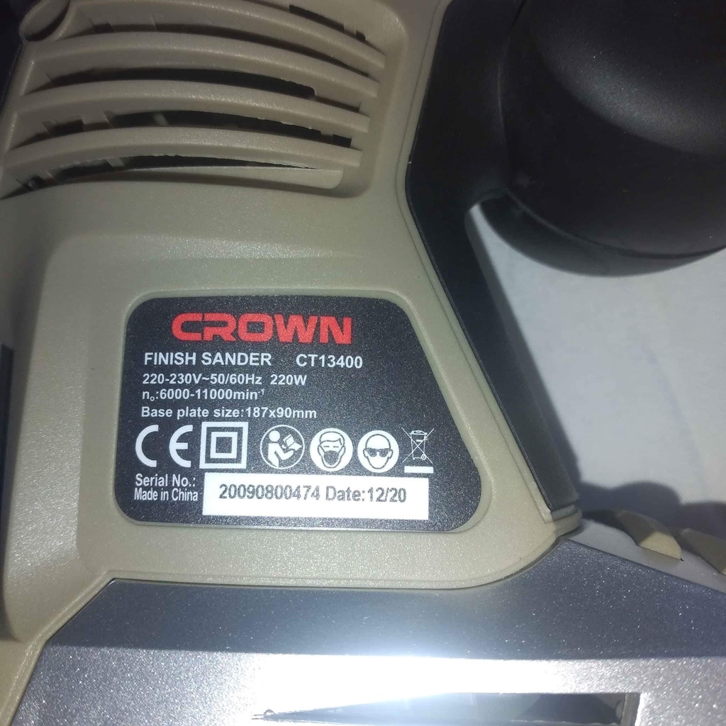 Máy Chà Nhám Rung 187x90mm - 220W Crown CT13400 - HÀNG CHÍNH HÃNG