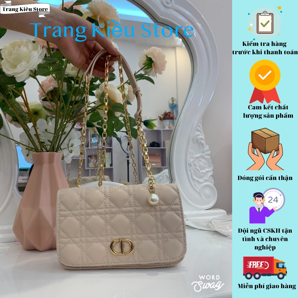 Túi Xách Nữ Túi Kẹp Nách CD Ô Trám Size 21 Thời Trang