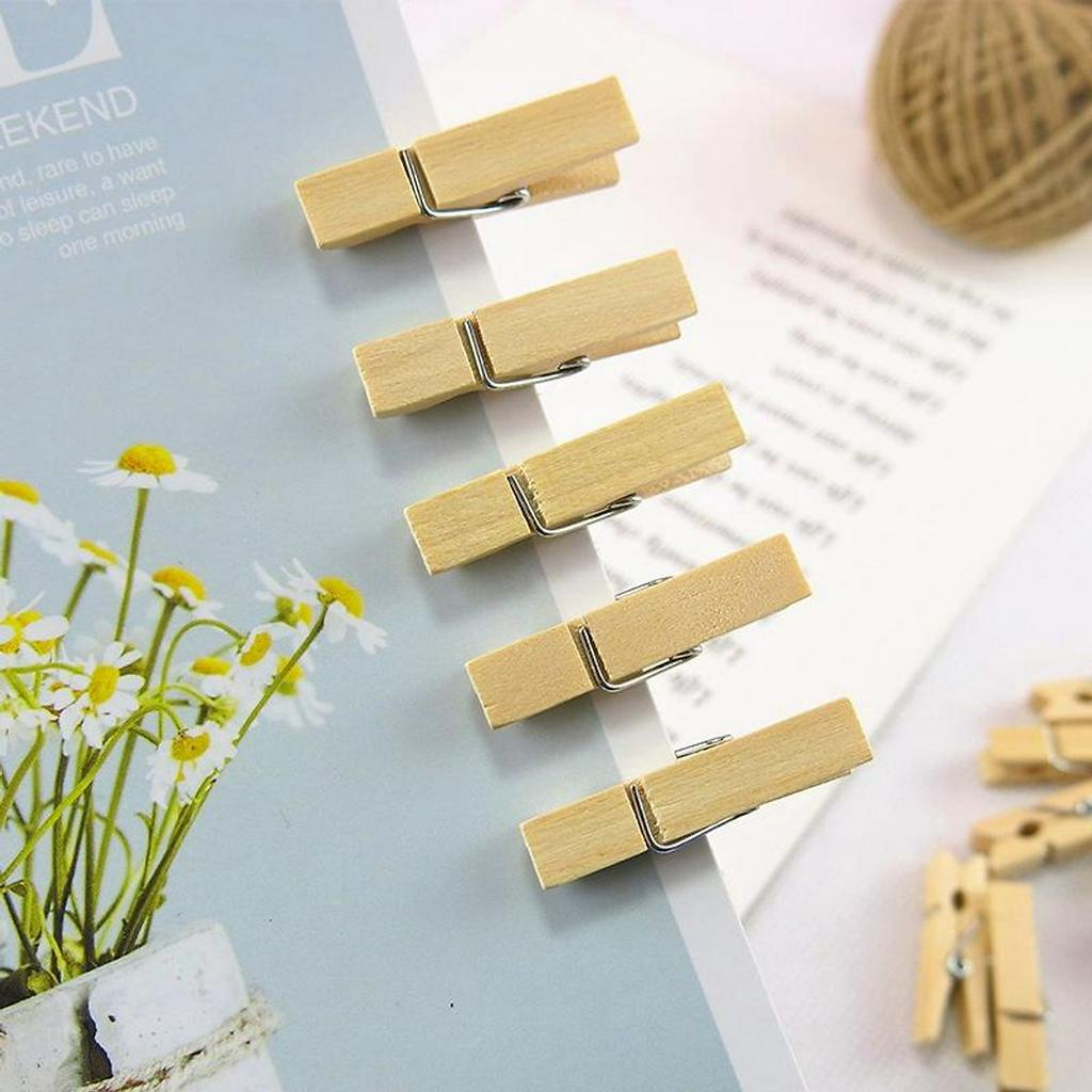 [Set 10 cái] Kẹp gỗ 3.5cm treo ảnh decor trang trí