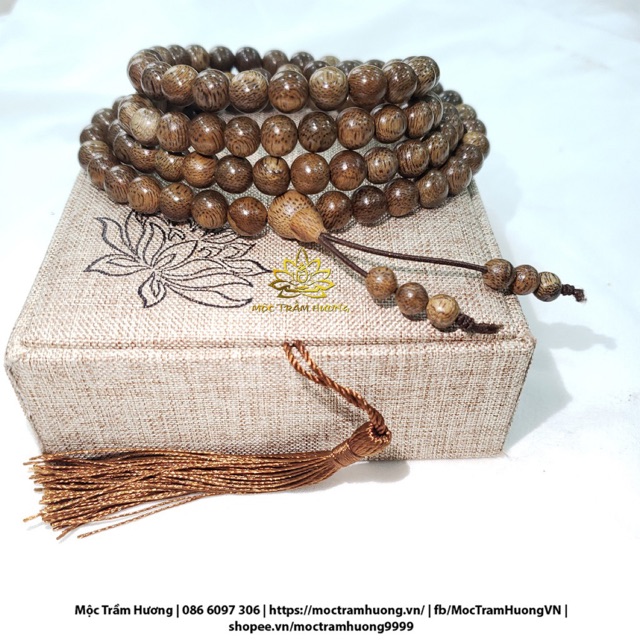 Vòng Tay Trầm Hương Chuỗi Tràng Hạt 108 6 7 8mm Trầm Tốc Việt - An Yên - Thịnh Vượng | BigBuy360 - bigbuy360.vn
