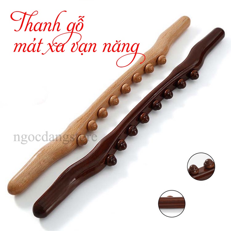 Gậy gỗ vạn năng đả thông kinh lạc gậy lăn mát xa lưng chuyên dụng
