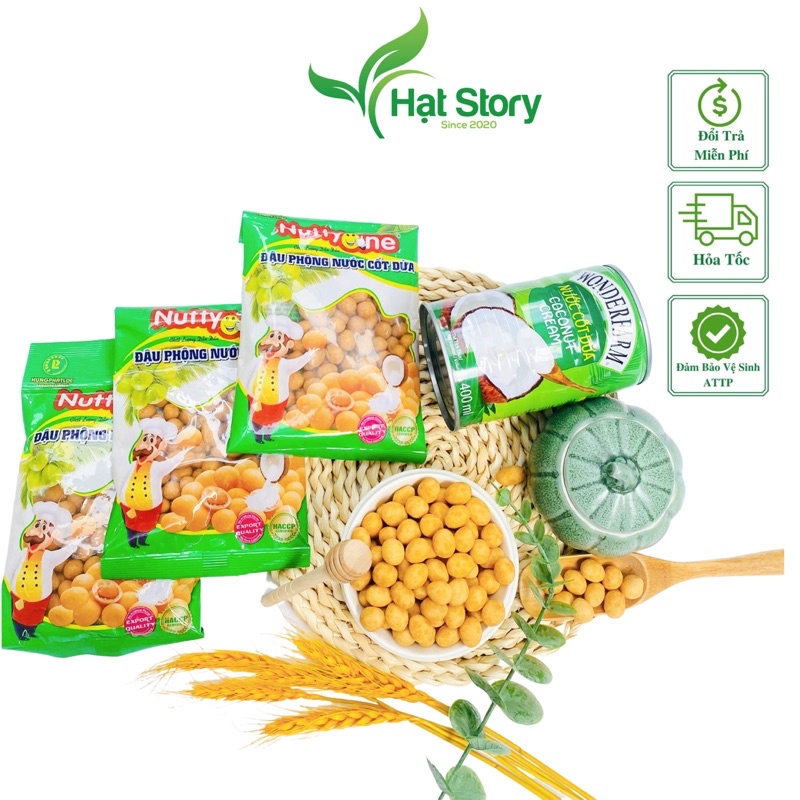 200Gr Đậu Phộng Da Cá Nước Cốt Dừa Hàng Mới 2022 Nuty, Thơm, Cam Kết Ngon