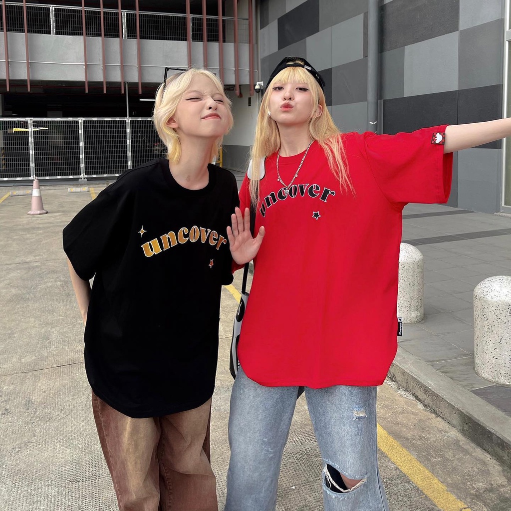 Áo thun uncover sici tee V3 áo thun tay lỡ nam nữ UNCOVER full tag nam nữ Kun shop
