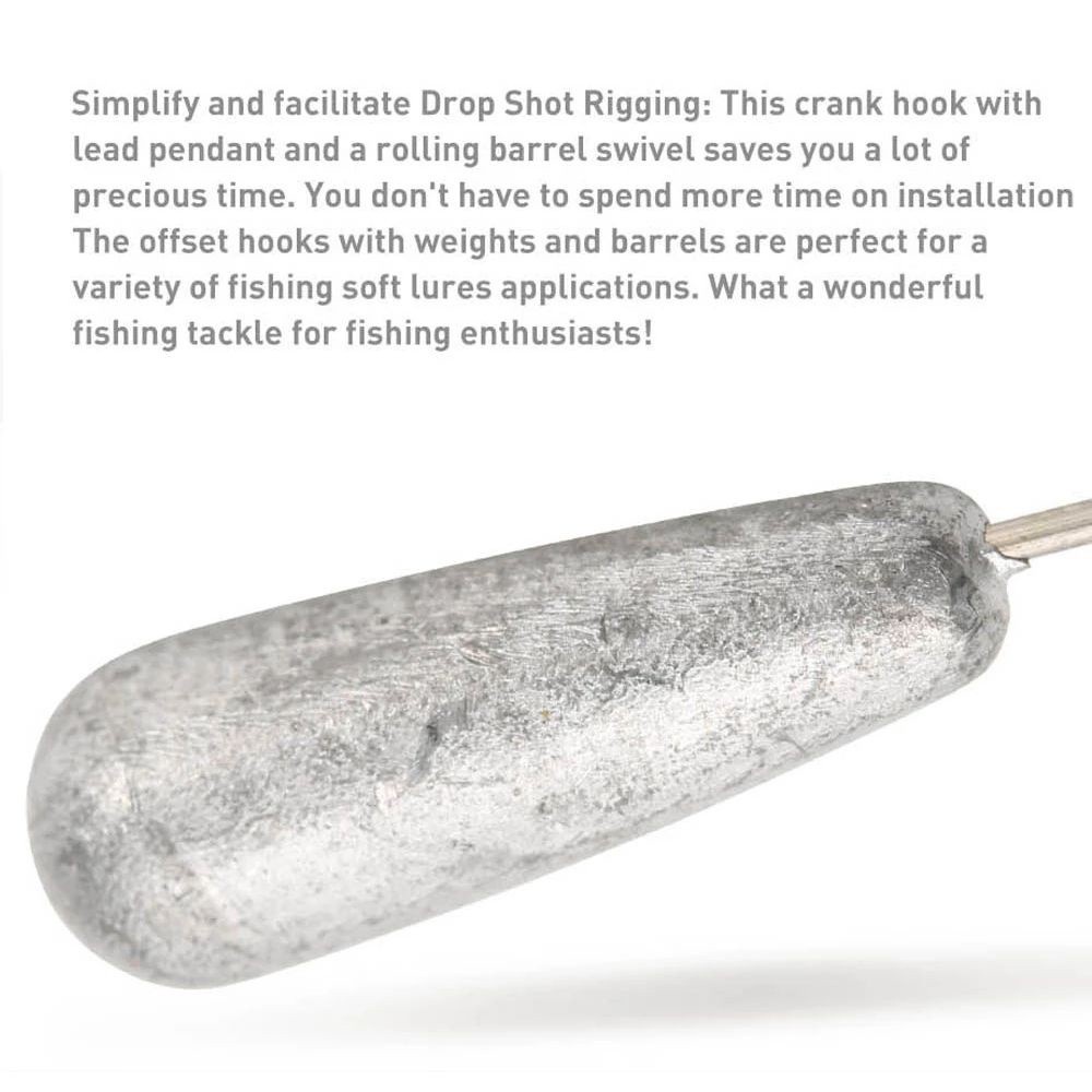 Set 5 Móc Câu Cá 3g-12g Bằng Thép Carbon Chất Lượng Cao