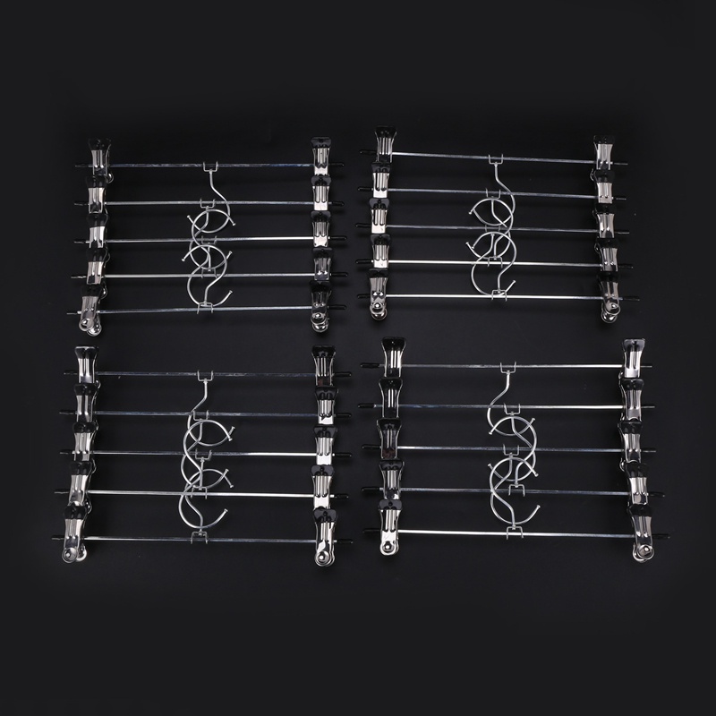 Set 20 Móc Treo Quần Áo Bằng Kim Loại Siêu Mỏng Tiết Kiệm Không Gian Chống Rỉ Sét