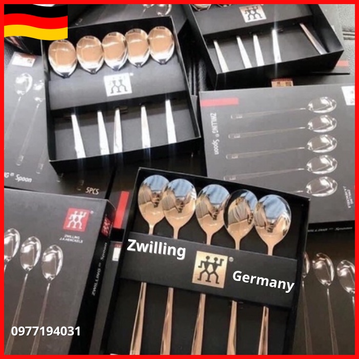 Set 5 thìa ăn Zilling Inox cao cấp nhập khẩu từ Liên bang Đức