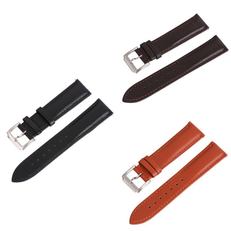 18 20 22 24mm Genuine Leather Vintage Wrist Watch Band Strap