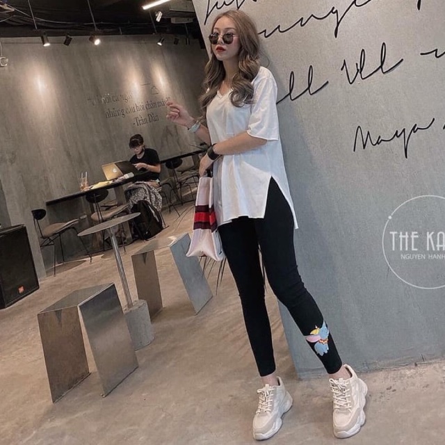 Áo thun giấy FOMR RỘNG TAY NGẮN XẺ TÀ CỔ TIM