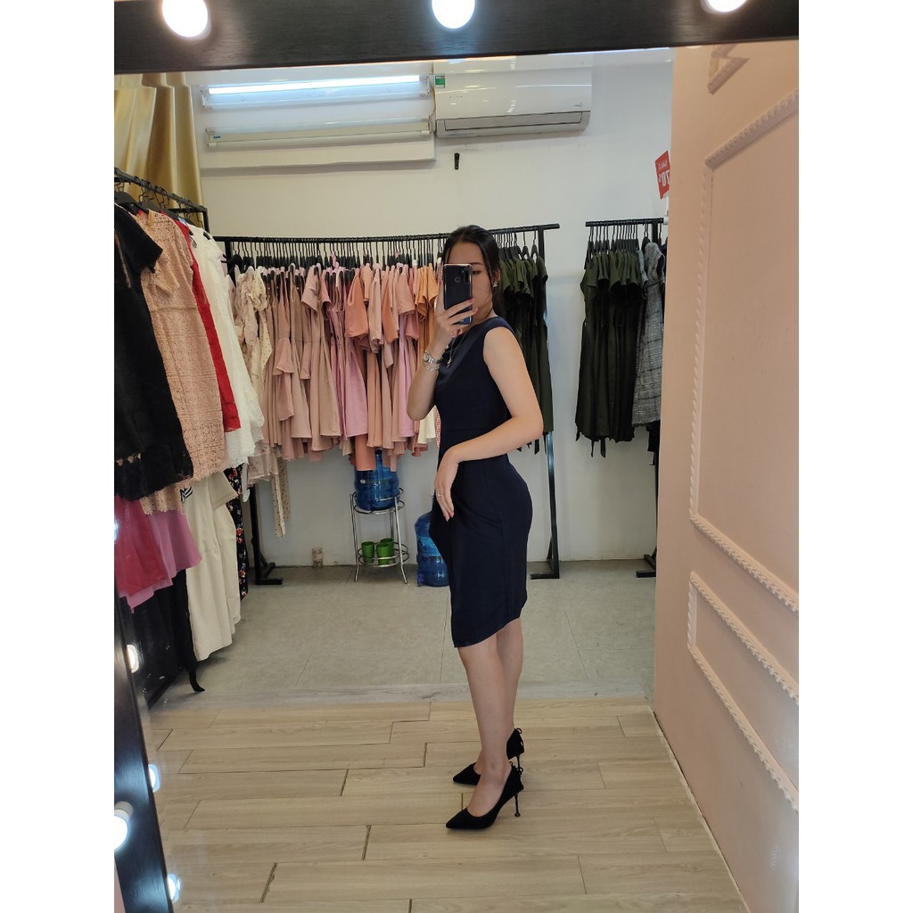 Đầm Ôm Body Cổ Chéo K189 - Elise House (Hàng may thiết kế ,ảnh thật shop tự chụp)