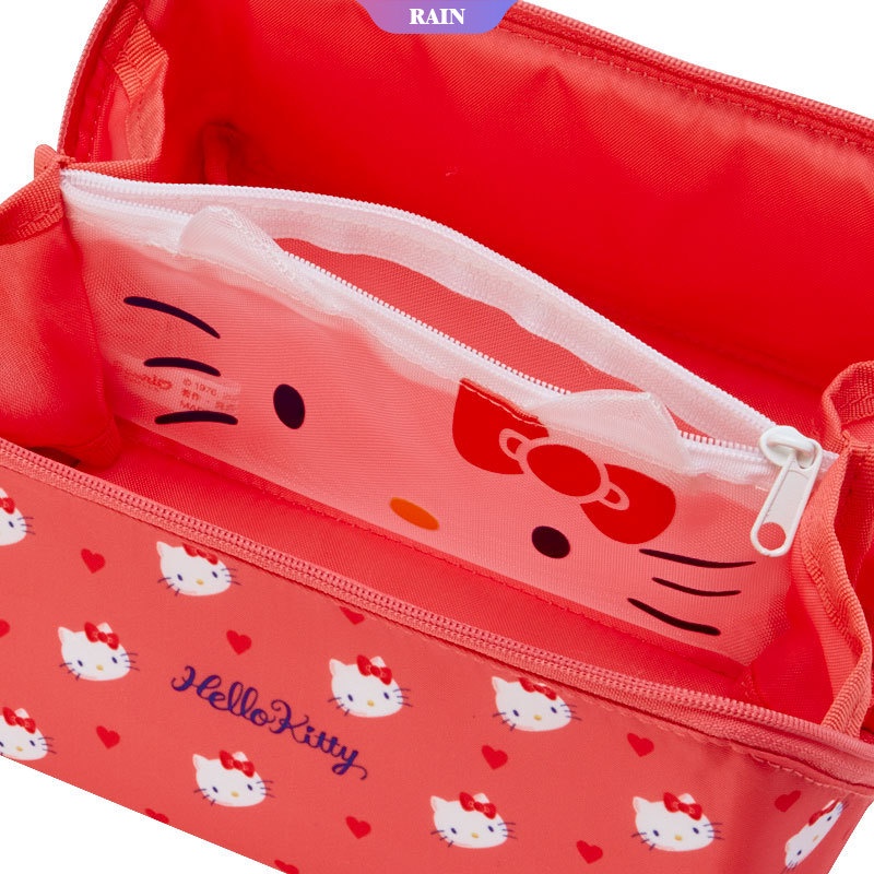 Túi Đựng Bút Chì / Mỹ Phẩm Có Khóa Kéo Chống Nước / Bụi Bẩn In Hoạt Hình Sanrio Hello Kitty Pom Purin Dễ Thương Cho Học Sinh