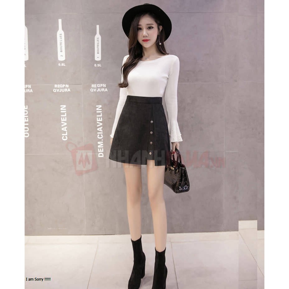 CHÂN VÁY CHỮ A TÀ PHỐI CÚC