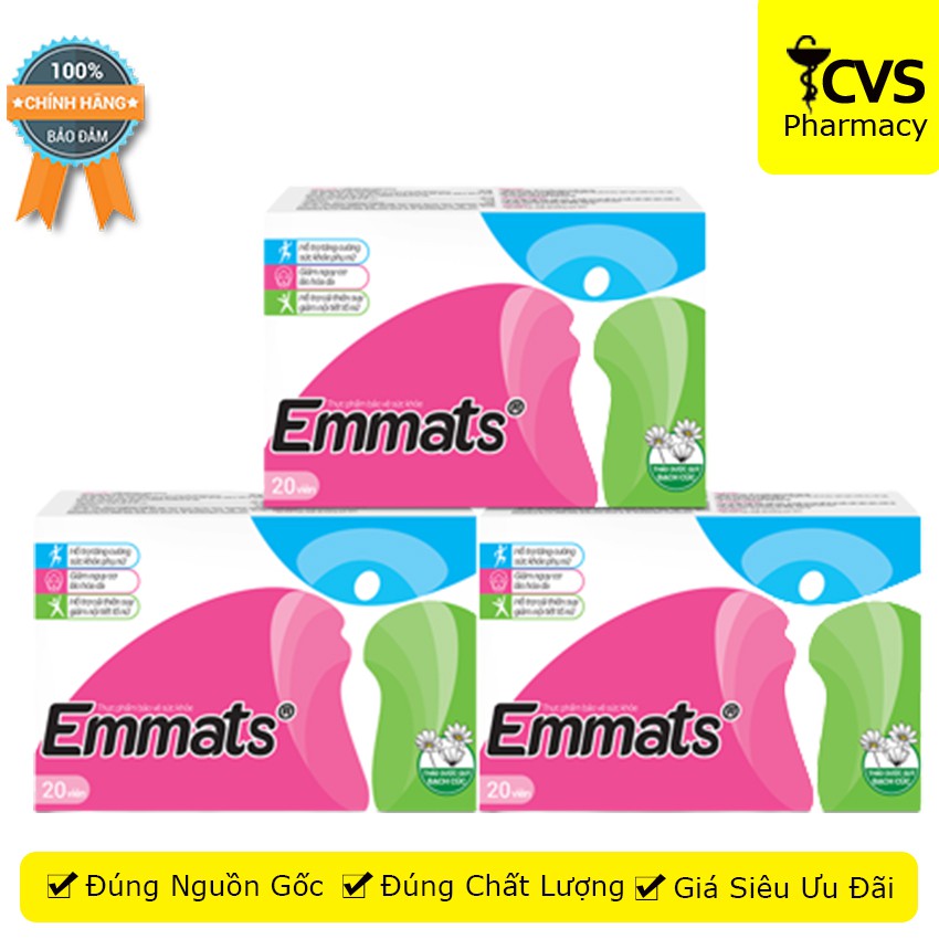 Emmats Hộp 20 Viên - Hỗ trợ tăng cường sức khỏe phụ nữ - CVSPHARMACY