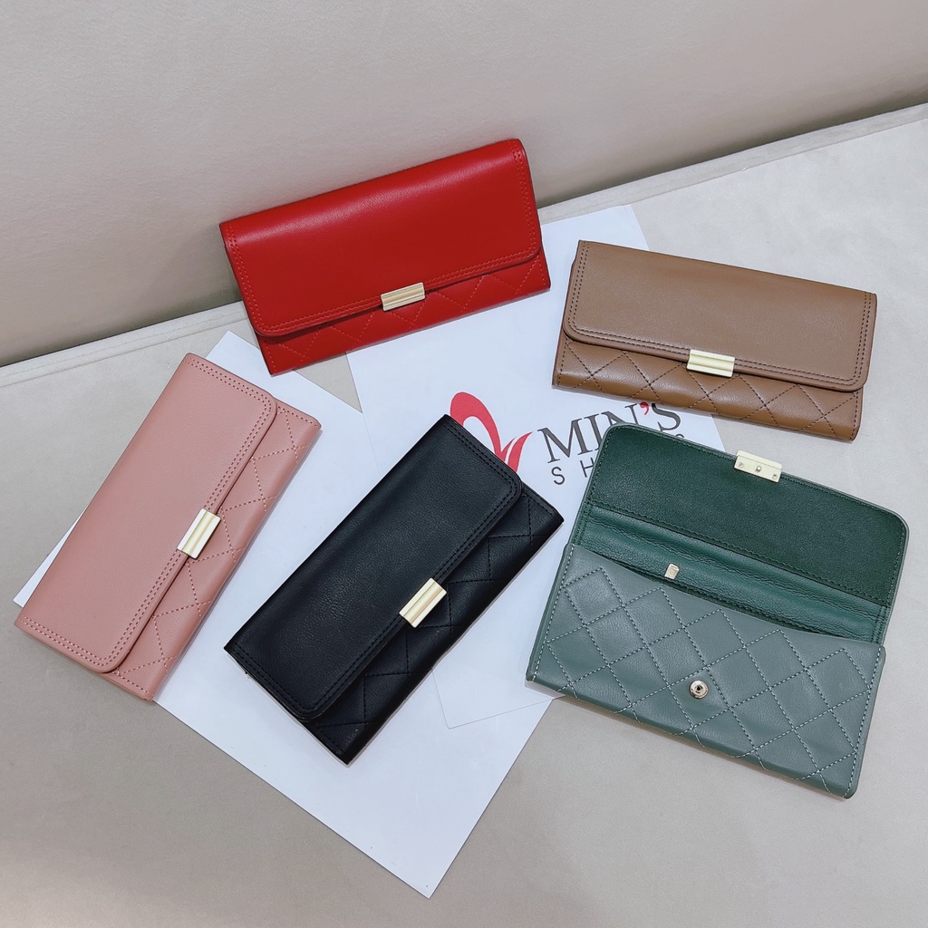 Min's Shoes - Ví nữ đẹp cầm tay dáng dài da mềm cao cấp Ví 268