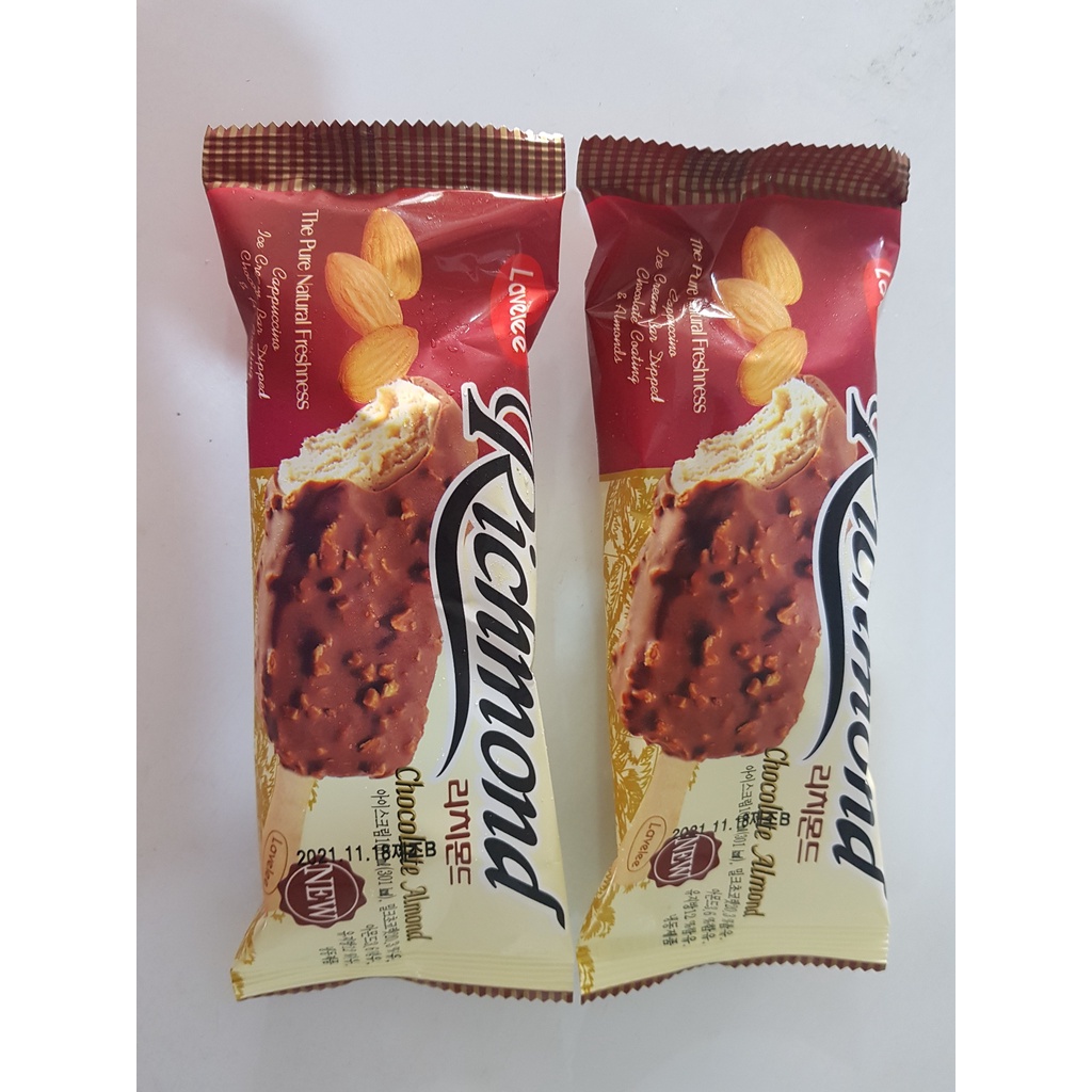Kem cây socola hạnh nhân Richmon hiệu Lavelee - Hàn Quốc cây 80gr