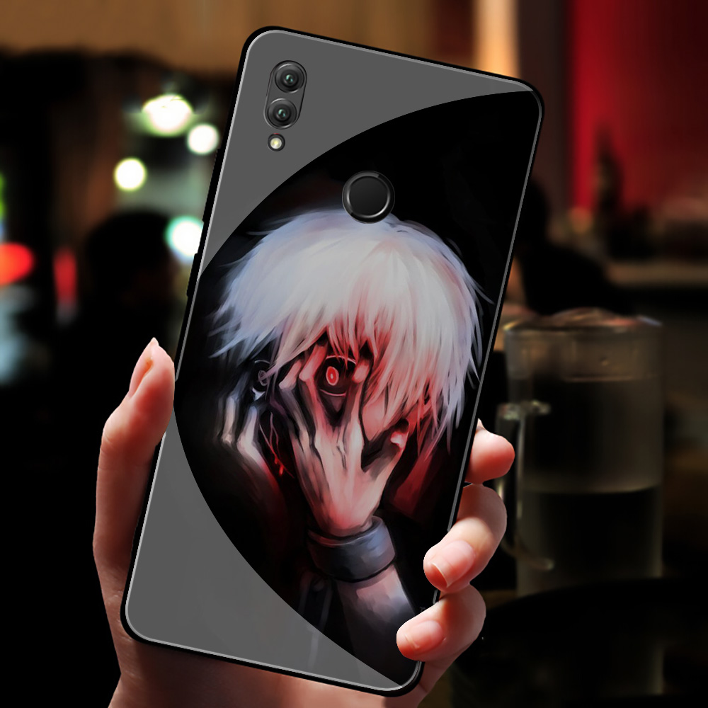 Ốp Điện Thoại Kính Cường Lực Cạnh Mềm In Hình Tokyo Ghoul Vc80 Cho Huawei Honor Y6 Y9 Mate 20 8x 9 10 Lite Pro 2018