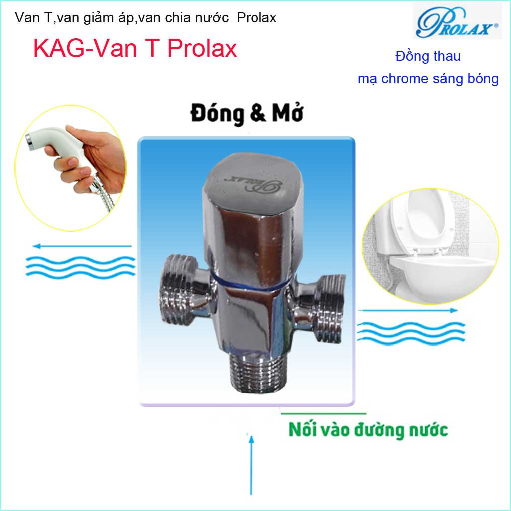 Van giảm áp lực nước chữ T , van vòi Prolax KAG-Van T Prolax