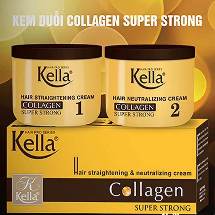 KEM DUỖI  ÉP TÓC KELLA COLLAGEN SUPER STRONG 500mlx2 - KELLA DUỖI