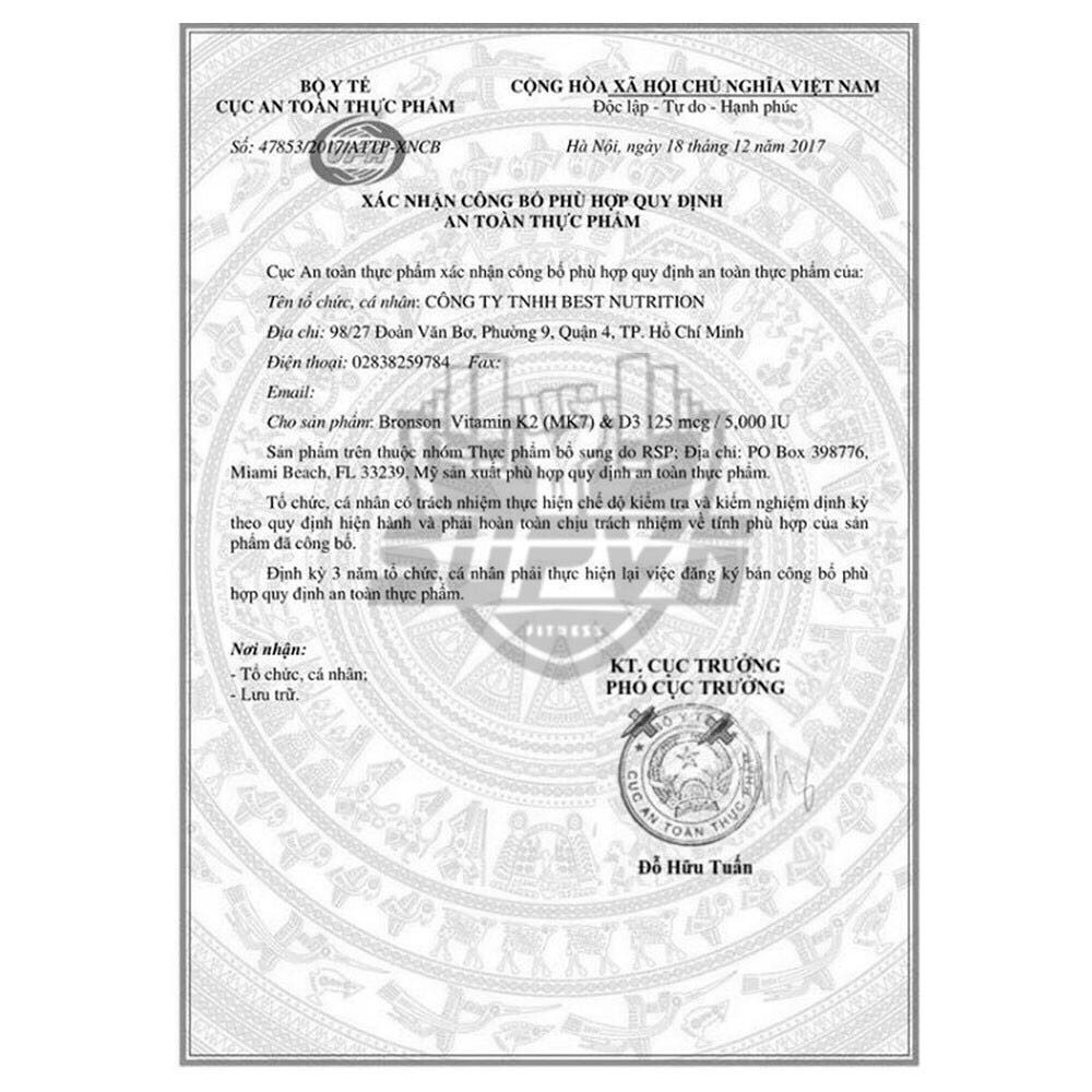 VITAMIN K2 | Bronson Vitamin K2 100mcg Tăng Miễn Dịch Hỗ Trợ Xương Khớp 120 Viên | BigBuy360 - bigbuy360.vn