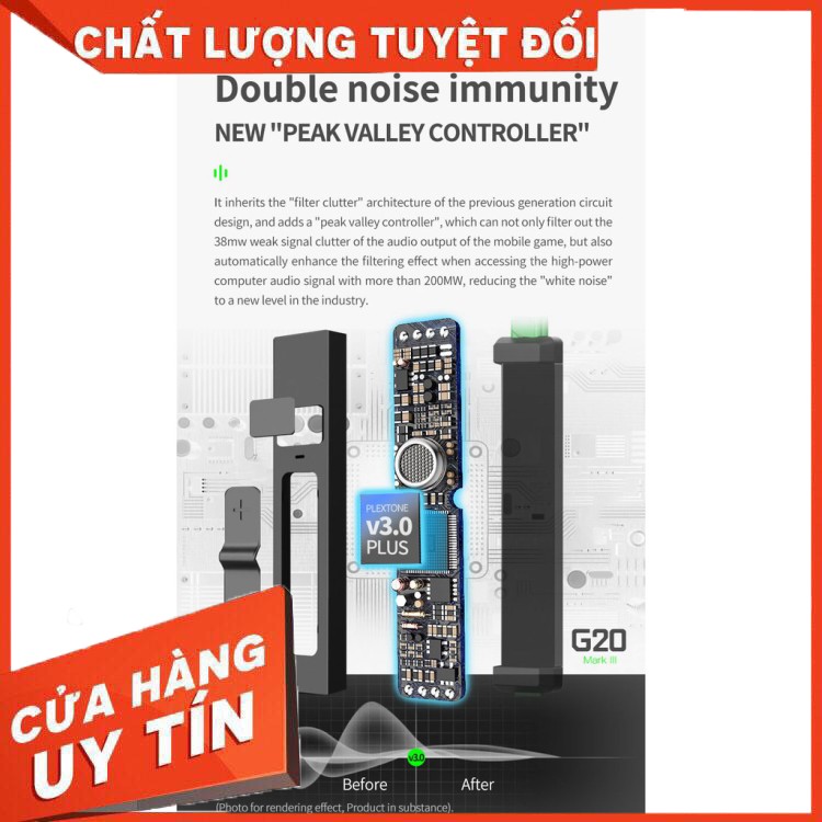 HÀNG CAO CẤP -   Tai nghe gaming nhét tai Plextone G20 - Có mic - Chuyên game  - Hàng Cao Cấp