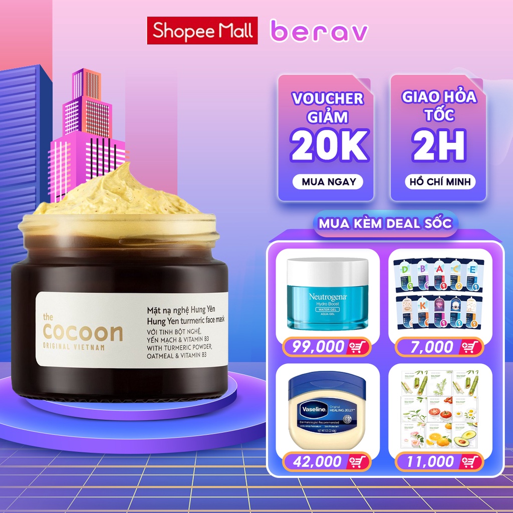 Mặt nạ nghệ Hưng Yên Cocoon giúp da rạng rỡ & mịn màng 30ml