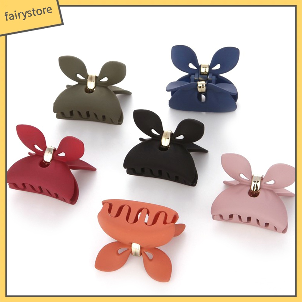 Kẹp tóc nhựa hình hàng cua màu kẹo xinh xắn