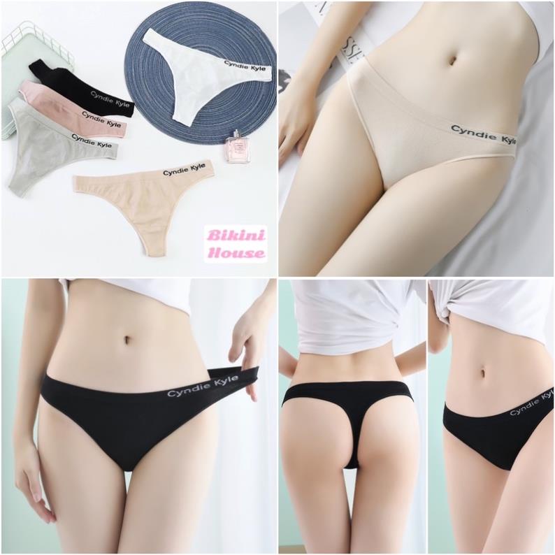 ❤️ Quần Lót Nữ ❤️ Quần Lót Lọt Khe Sexy Cotton Co Giãn 4 Chiều phối viền chun chữ cá tính gợi cảm 7007 ❤️