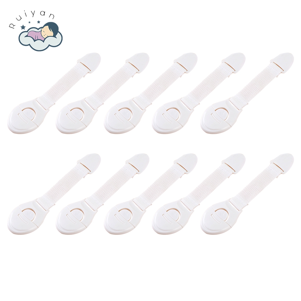 Khóa ngăn tủ bảo vệ an toàn cho bé bằng nhựa màu trơn