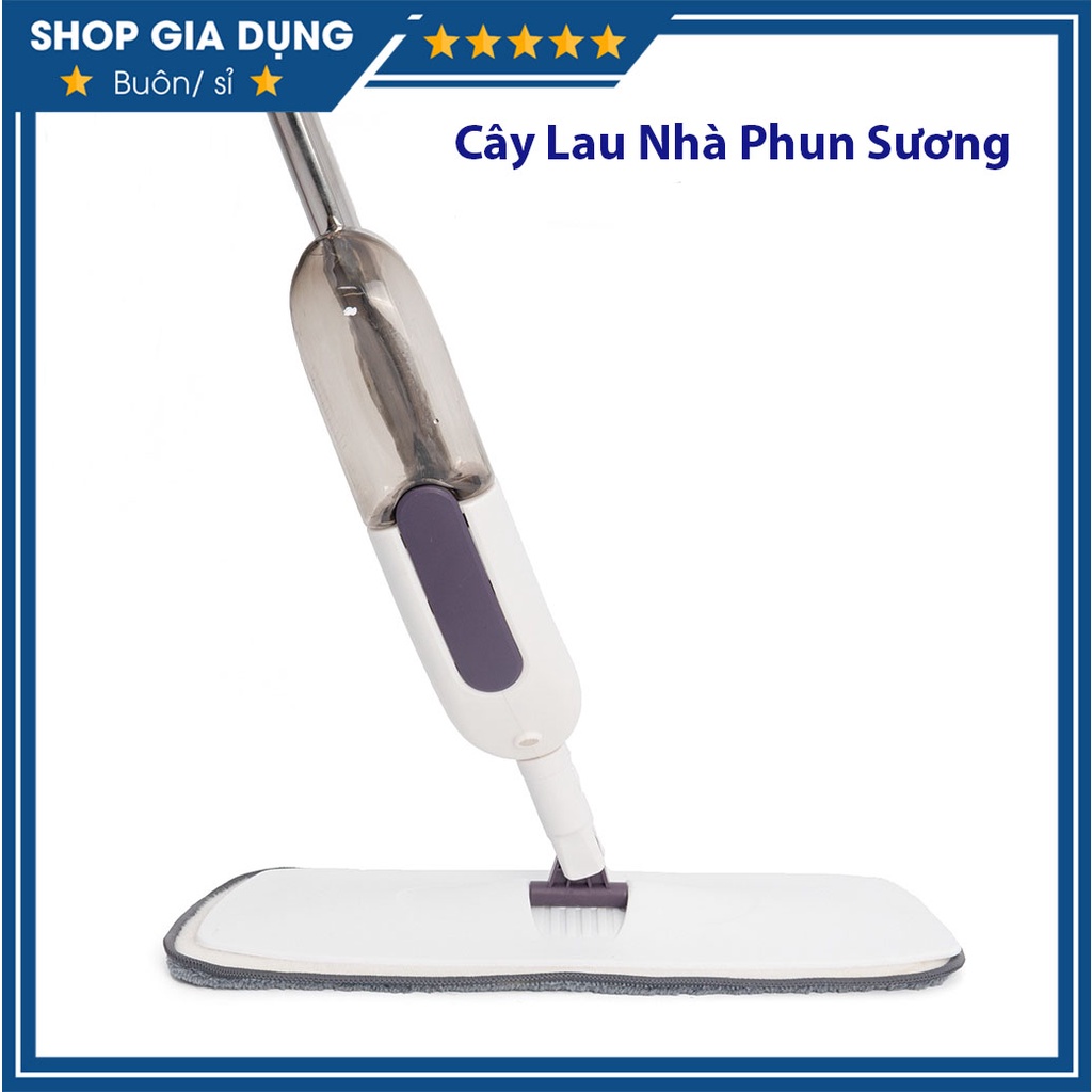 Cây Lau Nhà Phun Sương Thông Minh 2 In 1 Xoay 360 Độ, Chổi Lau Nhà Phun Sương