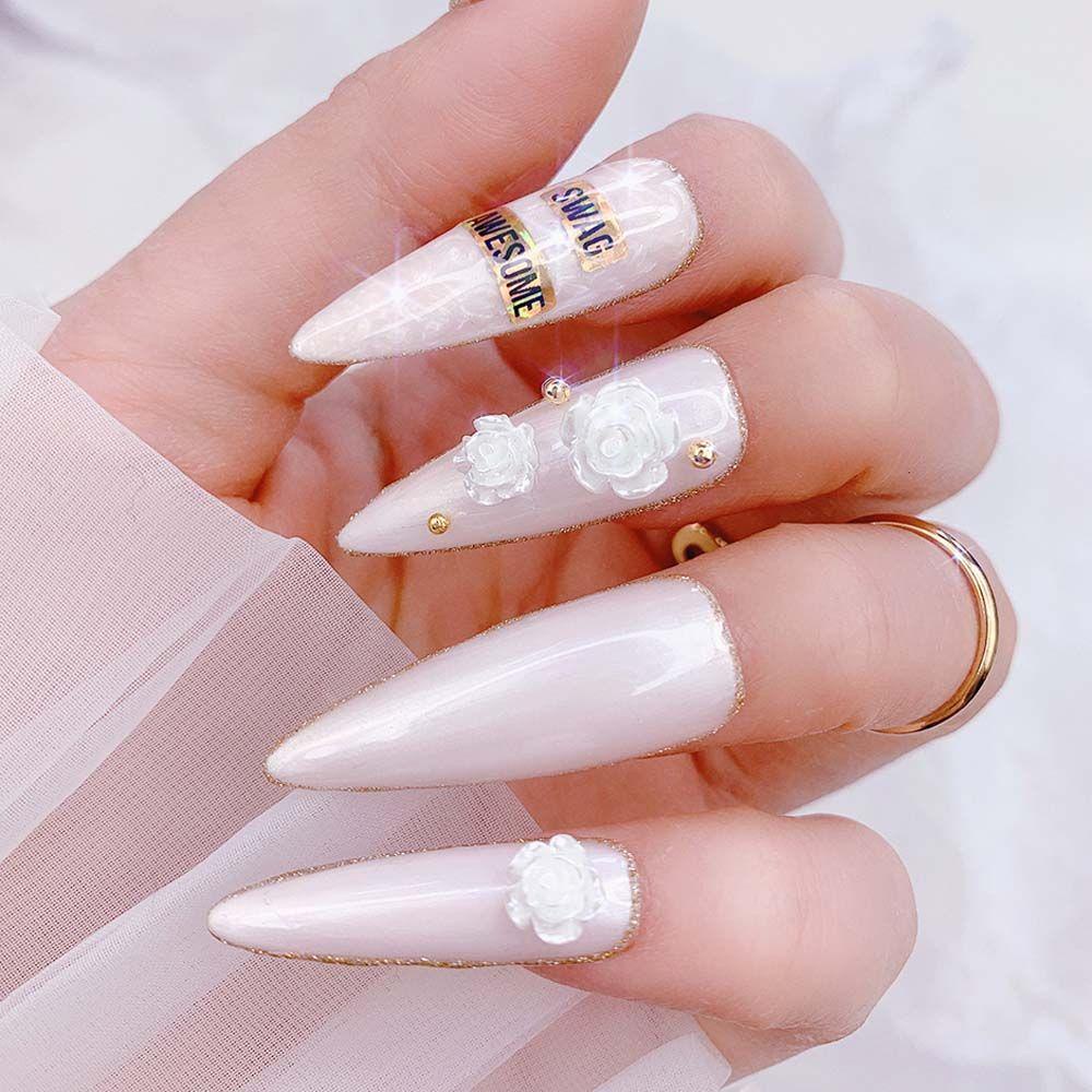 Gel Sơn Móng Tay Màu Trắng Phân Cực Vỏ Sò DIY Gel Sơn Móng Tay Hình Vỏ Sò Lấp Lánh