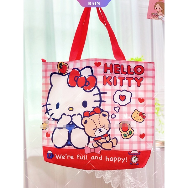 Túi Mua Sắm Tái Sử Dụng Nhiều Lần In Họa Tiết Hoạt Hình Sanrio Cinnamoroll Kuromi My Melody Cho Nữ