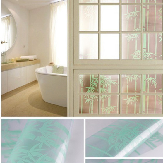 CUỘN 3M DECAL ĐÁN KÍNH TRÚC XANH KHỔ 60CM CÓ KEO SẴN