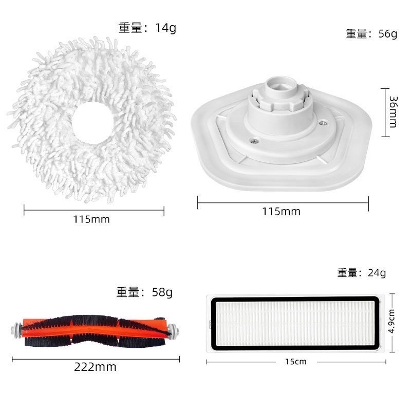 Bộ phụ kiện thay thế cho robot lau hút bụi Dreame Bot W10/W10 pro