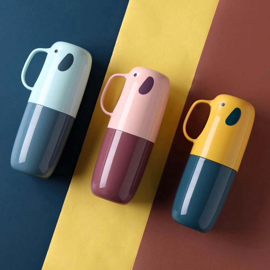 Hộp Đựng Bàn Chải Đánh Răng Hình Voi Hoạt Hình Tiện Dụng Mang Theo Du Lịch Cắm Trại