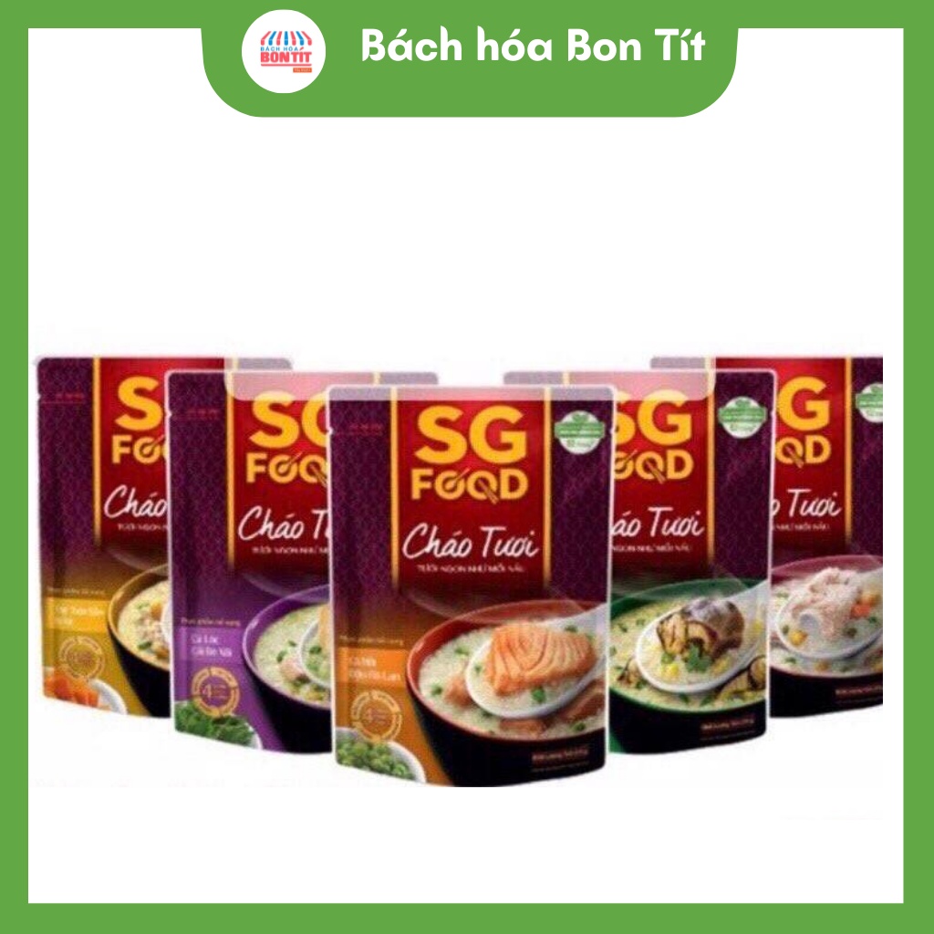 Cháo tươi SG Food ăn liền cho mọi lứa tuổi 240g, Cháo Tươi Sài Gòn Food, Cháo Dinh Dưỡng