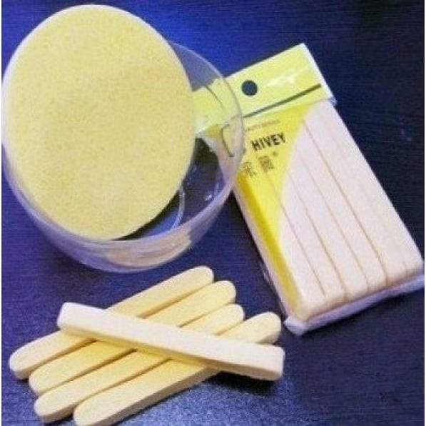 Gói 12 Miếng Bọt Biển, Bông Nở Rửa Mặt Dạng Nén Chivey Hàn Quốc (Giao Màu Ngẫu Nhiên)