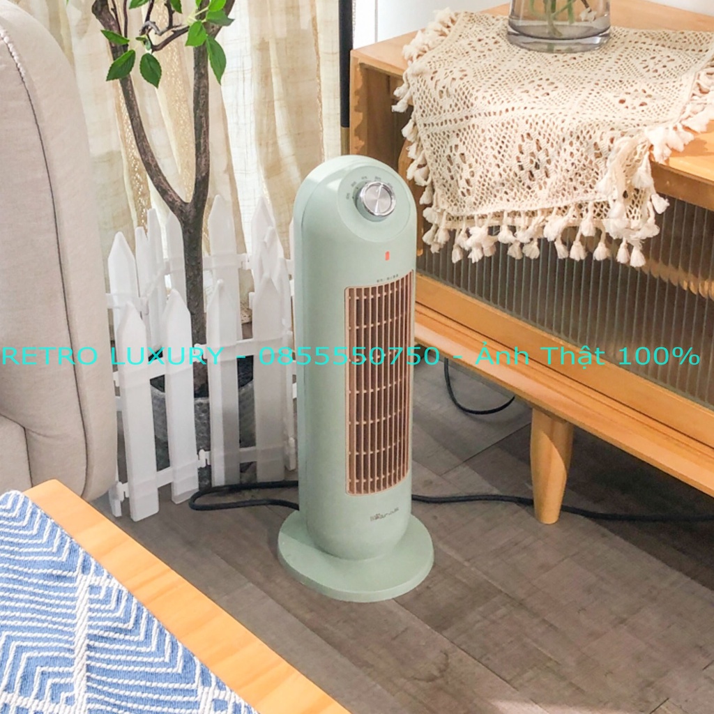 Quạt sưởi gốm - máy sưởi điện BEAR dáng đứng công suất 2000W màu xanh