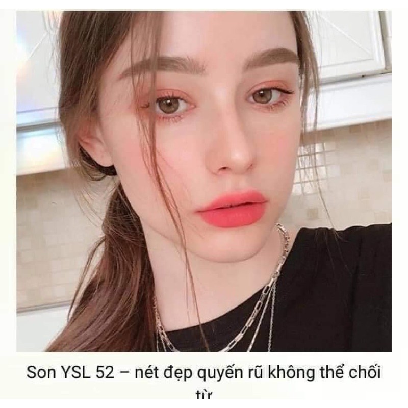 SON YSL 52 LE ROUGE COLLECTOR 52 MÀU CAM SAN HÔ