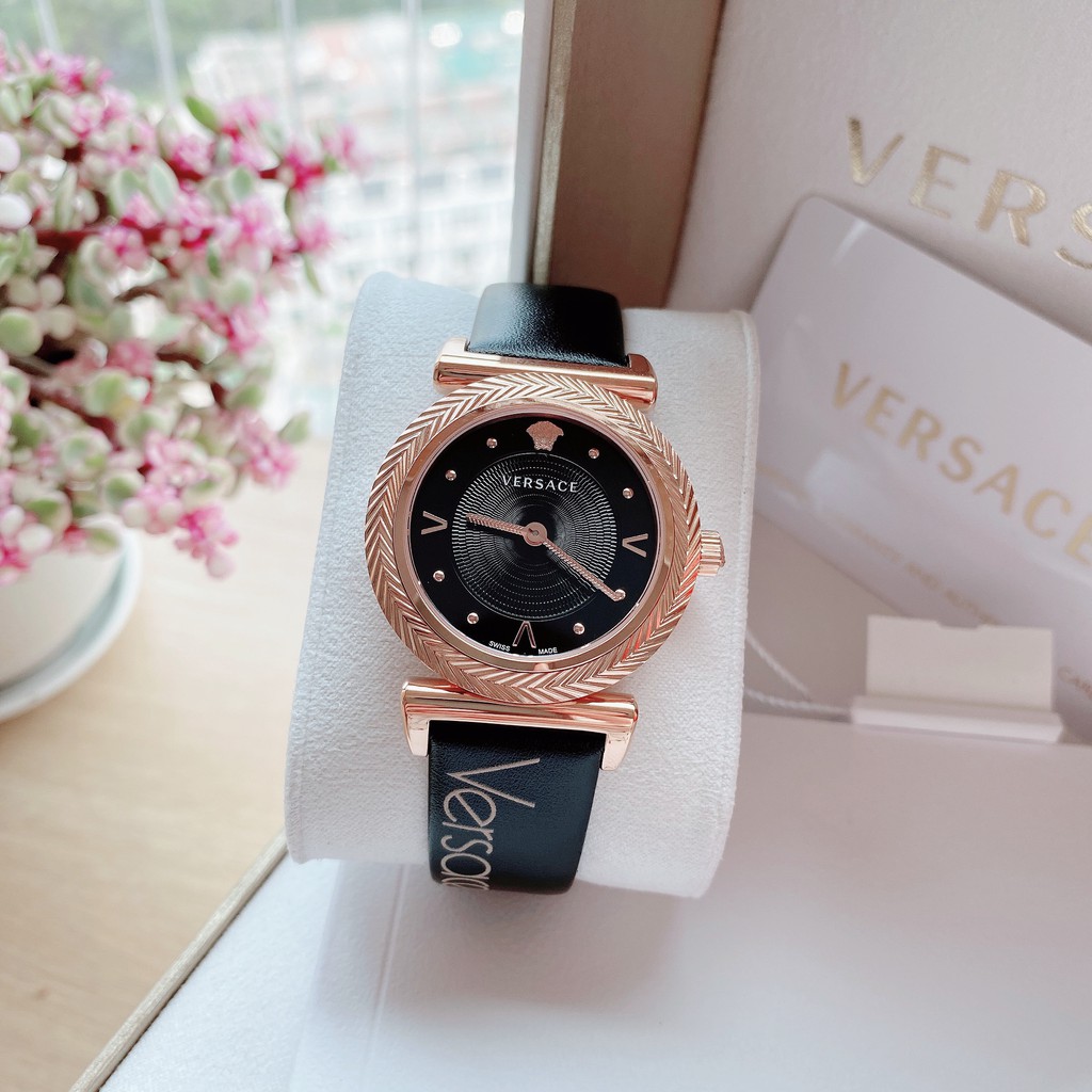 Đồng hồ nữ Versace V- Motif Vintage Logo VERE00418 - Máy Quartz Pin - Mặt kính Sapphire